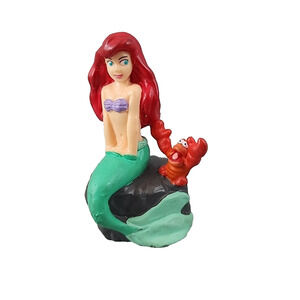 Disney Little Mermaid Ariel & Sebastian Figurine 2.5" PVC